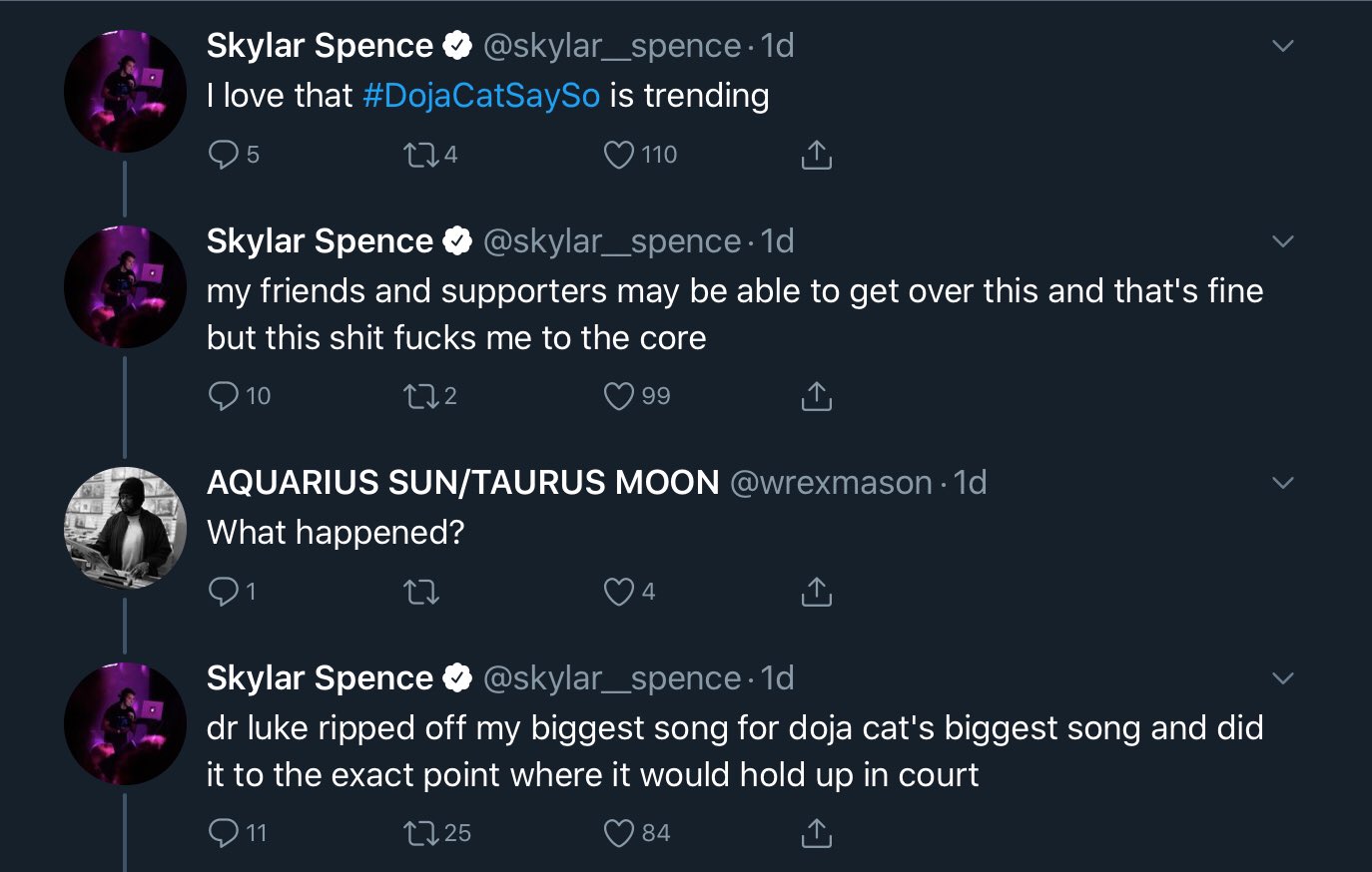 Babble Freebritney On Twitter So Doja Cat S Song Say So Was Allegedly Stolen By Dr Luke From Skylar Spence And Changed Ever So Slightly To Avoid Another Court Case For Him Not