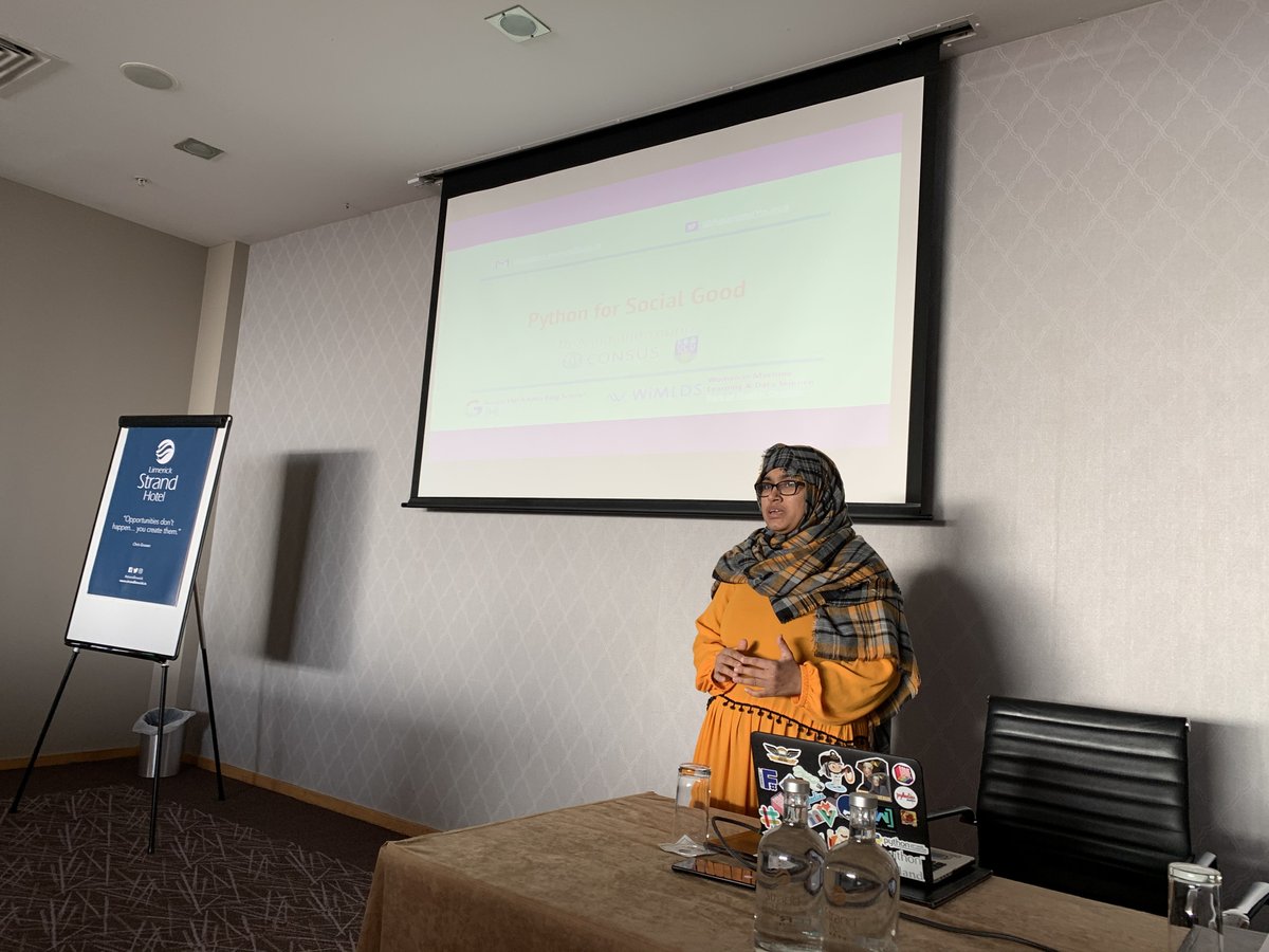whykay's tweet image. First #PyConLM speaker, Arjumand Younus about #Python for #SocialGood in Track 1. In chairing the 1st session this morning. #TechForGood