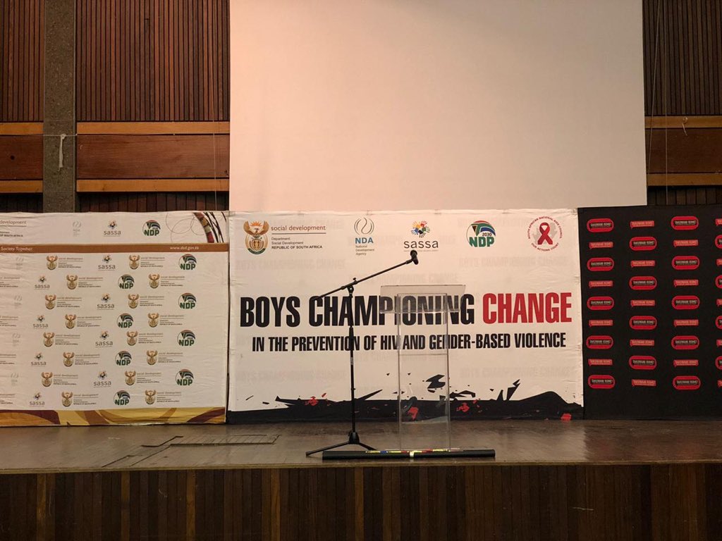 #Bambelela We’re #ChampioningChange at today’s #BosyAssembly Venue with @The_DSD Deputy Minister @HendriettaZ @TakuwaniRiime. #BoysAssembly 
#MensParliament
#Bambelela 
#StandingAgainstGBV
#ChampioningForChange