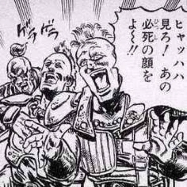 @nikuhito2117 論破されると開き直る人（モヒカン）の図 