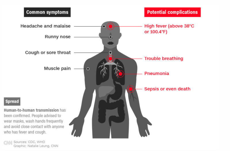 cnni's tweet photo. The novel coronavirus has symptoms that include a runny nose, cough, sore throat, possibly a headache and maybe a fever, which can last for a couple of days https://t.co/5Dix7ljpfh https://t.co/PqpwGnUNJ9