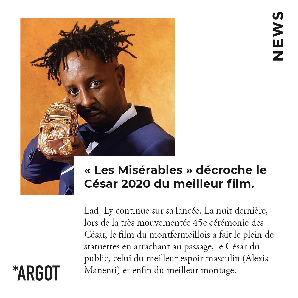 « Les Misérables » décroche le César 2020 du meilleur film.