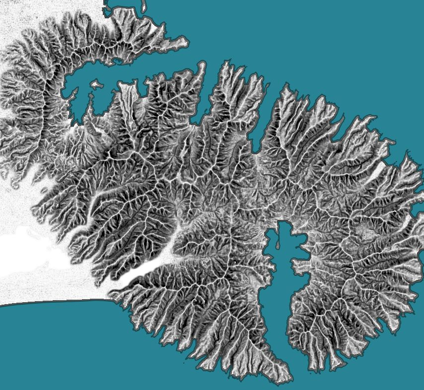 spatialiser's tweet photo. I've just uploaded a new version of QGIS Terrain shading plugin. We can now model ambient occlusion effects, which is sweet: see figures. The plugin is still experimental, please report issues you might encounter. 
#QGIS 
https://t.co/qEurtrXvp8 https://t.co/oR3uEaxrpt