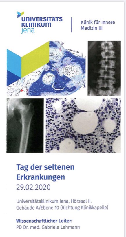 AcademyEcts's tweet image. For #RareDiseaseDay our chair, Elena Tsourdi, will give a talk on X-linked #Hypophosphatemia at the University of Jena.