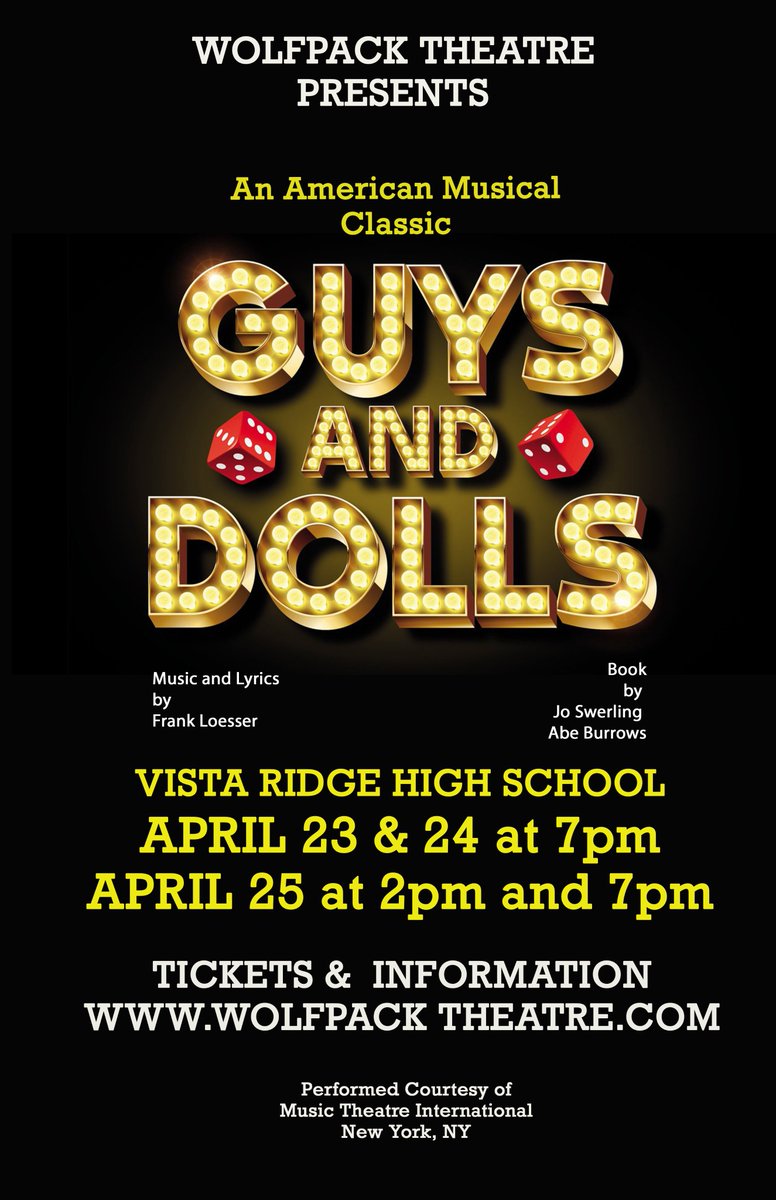 wolfpacktheatre's tweet photo. Official poster!  Look for tickets to go on sale in mid March... Rehearsals are going very well, can't wait for you to see it this April! https://t.co/zwX1t0wr3P