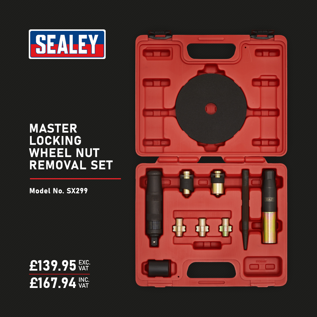 Sealeytools's tweet photo. The SX299. For use by bona fide vehicle workshops and professional repair centres only.
(10pk replacement disposable blades - use Model No. SX299DB)
Price valid to end May 2020. https://t.co/3qlaaXaJwu
#Sealey #SealeyTools #LockingWheelNuts #MasterKit #WheelProtection #Savings https://t.co/8T7bJ7FUVX