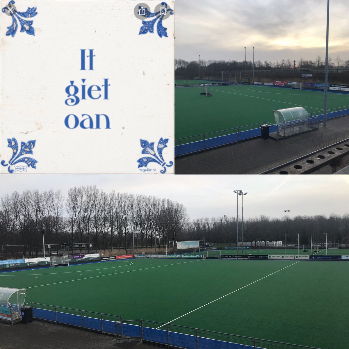 Yes! De velden liggen er weer mooi bij. We gaan vandaag weer beginnen. #shakehands en veel plezier vandaag op de <a href="/Almeerse/">Almeerse Hockeyclub 🏑</a> HC. Niet voor niets de mooiste 🏑 club van Flevoland.