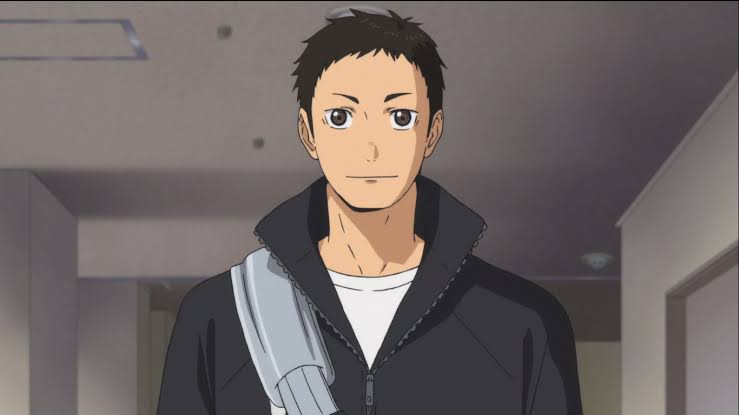 Daichi- "I can't wait 'til we get married"- lends you his jacket- good luck kisses- knows how to calm you down when you're in a panic- tucks your hair behind your ear- the biggest face splitting smile when he sees you after waiting for you by the school gate