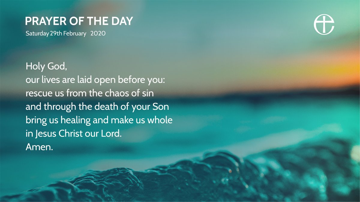 Here is today’s prayer from the Church of England.

You can access text and audio versions through our website: cofe.io/TodaysPrayer.