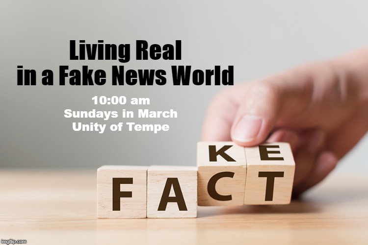 UnityofTempe's tweet image. Sunday, March 1st, we will begin Rev. Mitzi's newest series, "Living Real in a Fake News World." You won't want to miss it! - mailchi.mp/1dcceb308eb1/r…