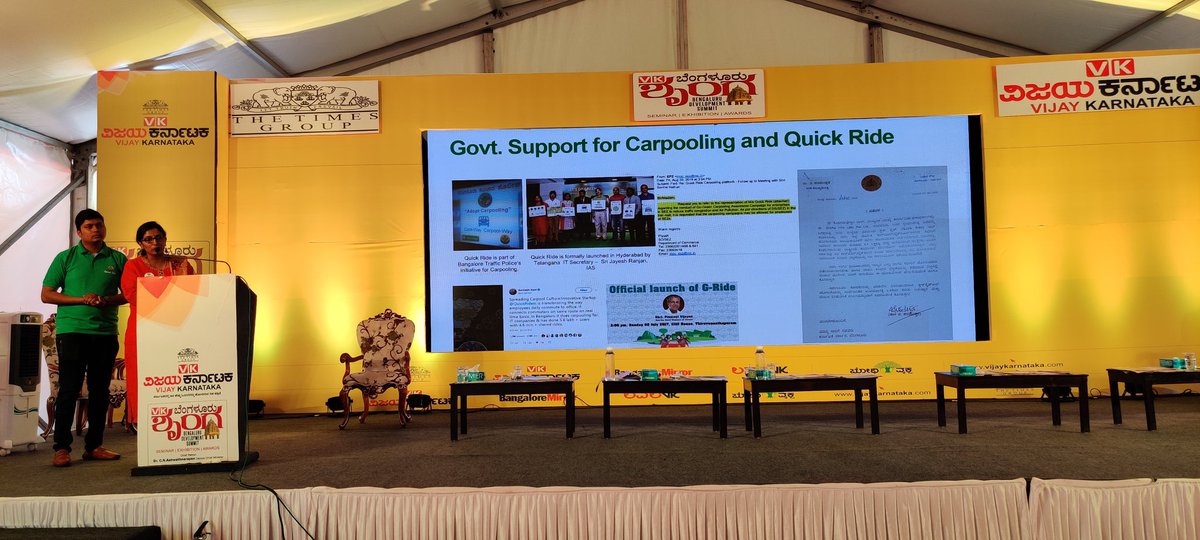 venkteshbabu's tweet photo. @QuickRidein team presenting their mobility solutions at @vkshrunga #BlrDevSummit #ಬೆಂಗಳೂರುಅಭಿವೃದ್ಧಿಶೃಂಗ https://t.co/WJ2mCRapF1