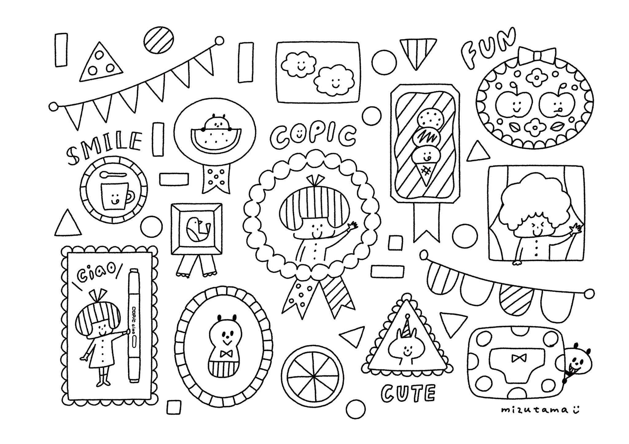 ひめ、かぐや、光永 コピック　手書きイラスト 11点まとめ売り ひめ、光永、かぐや コピックイラスト 8点まとめ売り - メルカリ