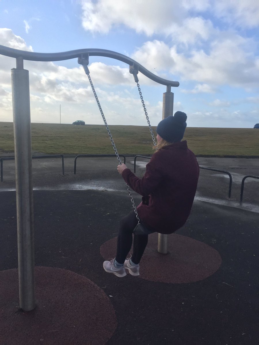 MissLHoward's tweet photo. A much needed run about in the windy but lovely Saltcoats esplanade with a wee workout in the play park thrown in and even a shot on the swing for young Miss Eva #blowthecobwebs #onestepatatatime 👣🧘🏻♀️ https://t.co/7sET5rQ3K9