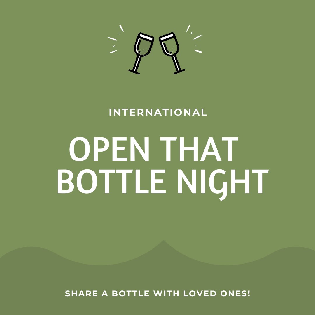 It's "Open That Bottle Night" Day today! 

Open that bottle of wine you've been keeping for a special occasion. Reconnect with loved ones and create memories with friends and family.
#Dunstonewinery #DunstoneFamily #wine #winelover