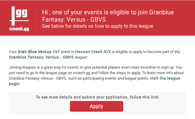 HessenCrash's tweet photo. We just woke up to this email.
And what can we say?

Ladies and gentlemen, we in this! #GBVS ⚔️🎉

Secure your Early bird (ends today) ticket and grab some GBVS league points at #HCXIX

https://t.co/wAanj4V6cu https://t.co/FtxgTT9uen