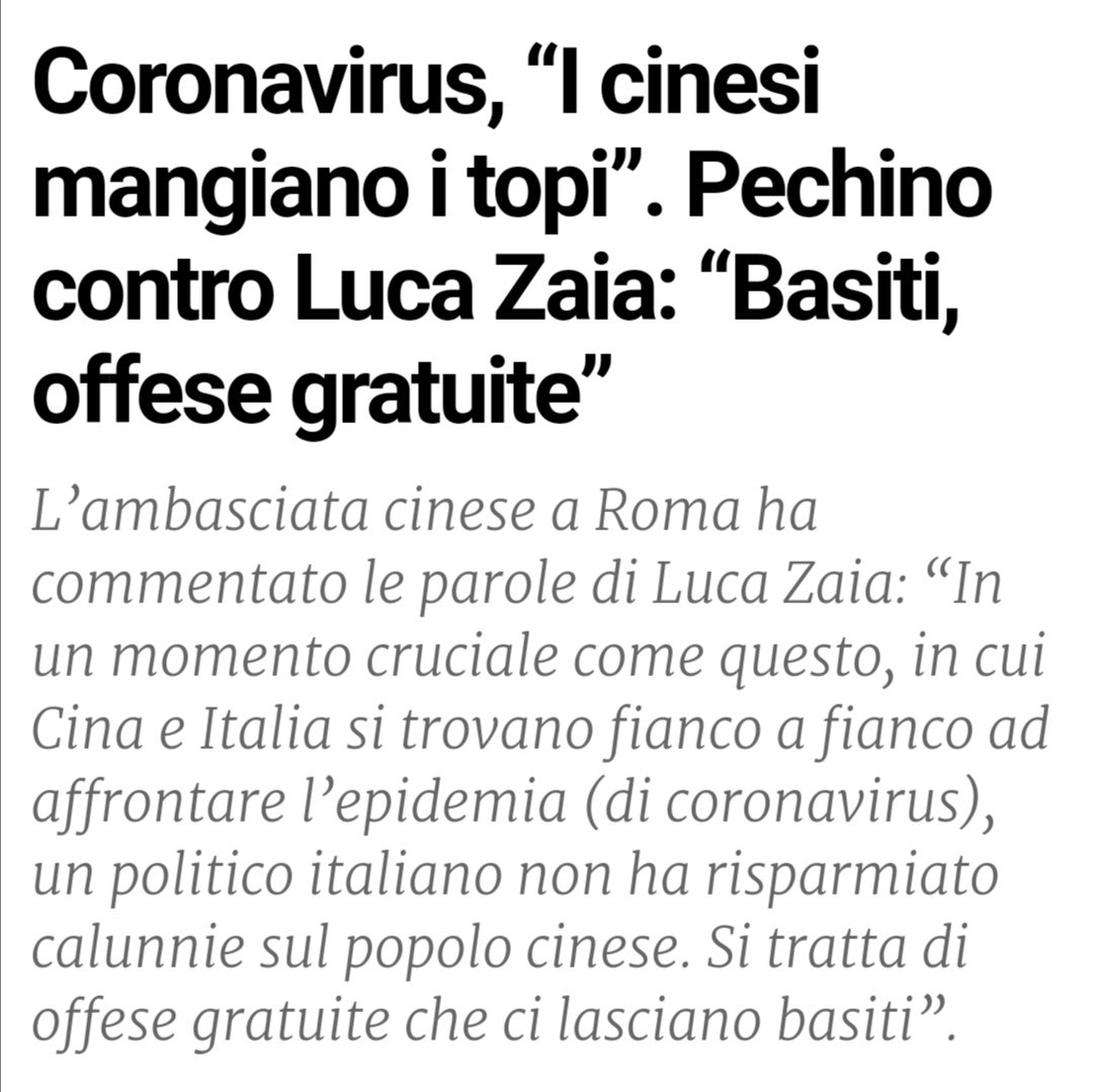 Carla Ruocco In Un Momento Difficile Come Questo Zaia Non Sa Fare Altro Che Pronunciare Disgustose Frasi Razziste Contro I Cinesi E Questo Sarebbe Il Saggio Buon Governo Della Lega