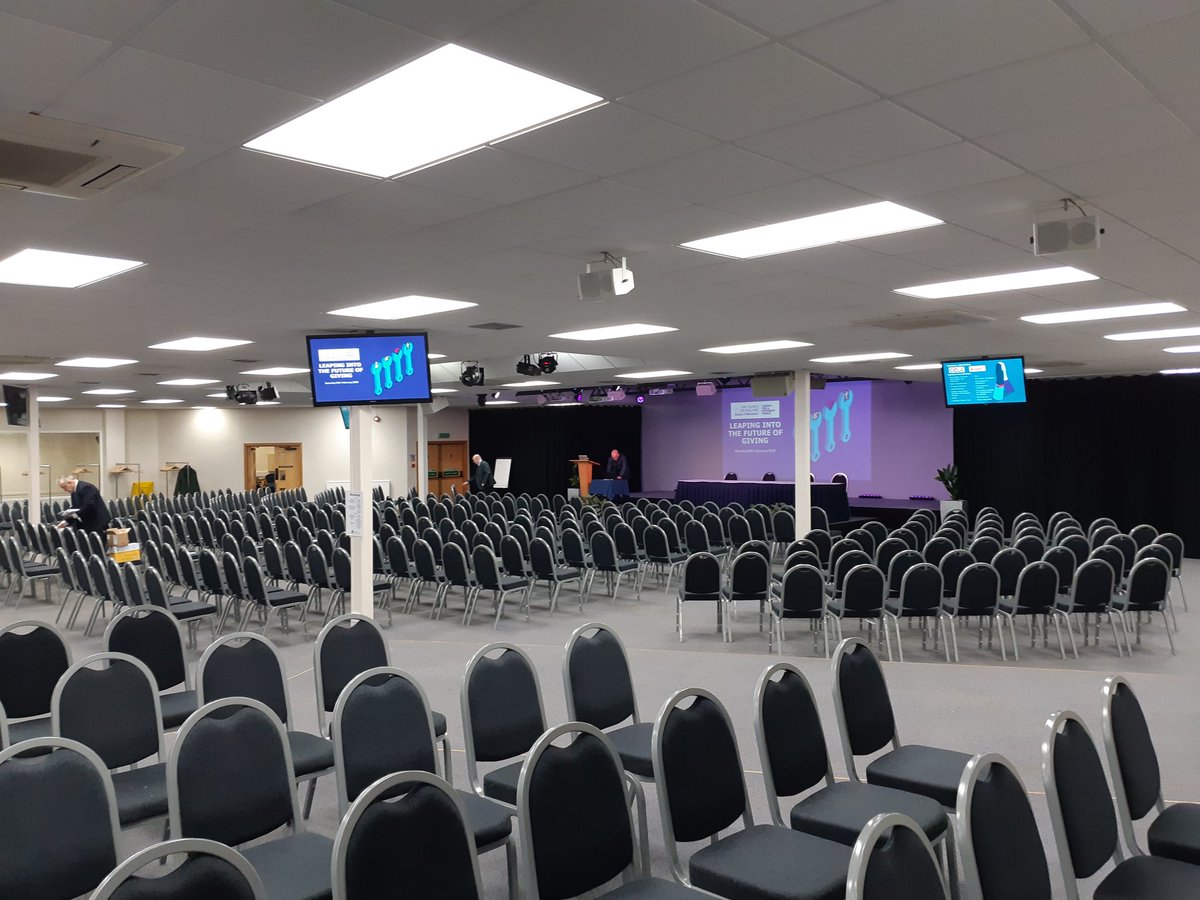 Really looking forward to 'leaping into the future of giving' with <a href="/DioManchester/">Diocese of Manchester</a> today.  Amazing to think this venue is going to be packed in an hour,  should be a cracking day.