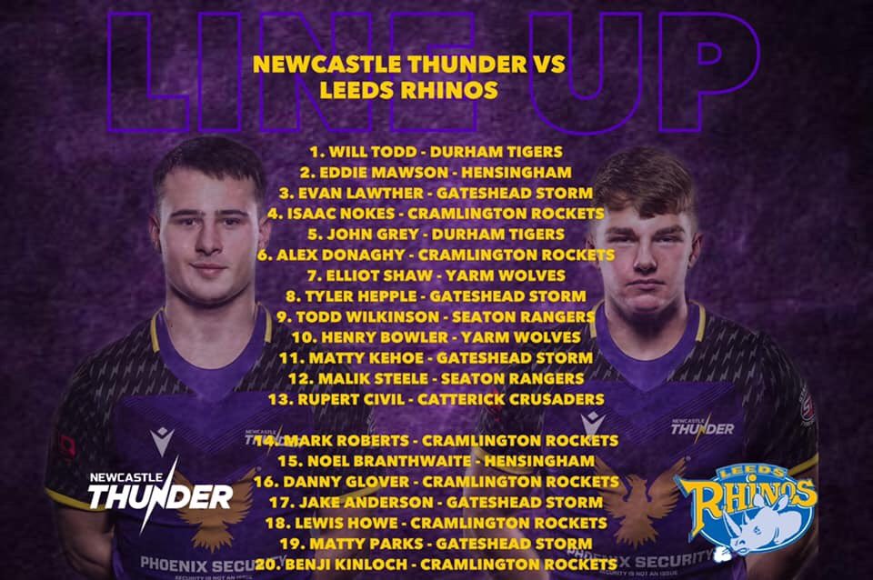 LeagueYarm's tweet photo. Good luck to @HenryBowler12 &amp; @Elliotshaw14 making their @ThunderRugbyAC debuts today . #proudclub https://t.co/mH2Cm6luES