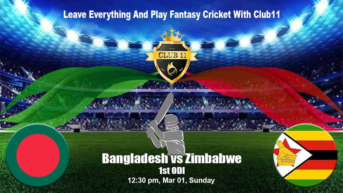 Club11fantasy's tweet photo. 🇧🇩Bangladesh vs 🇿🇼Zimbabwe, 1st ODI🏏🏆 Mar 01, Sun
Make Your Team And Select Power Play Get 2xx Points In Your Selected Player Performing in this power play #big chance to get 1️⃣#Rank Use Referral Code 📲 CLUB11
#BANvsZIM #YehKhelHaiPowerPlayKa #CLUB11
@BCBtigers @ZimCricketv https://t.co/Smhuc2lSDW