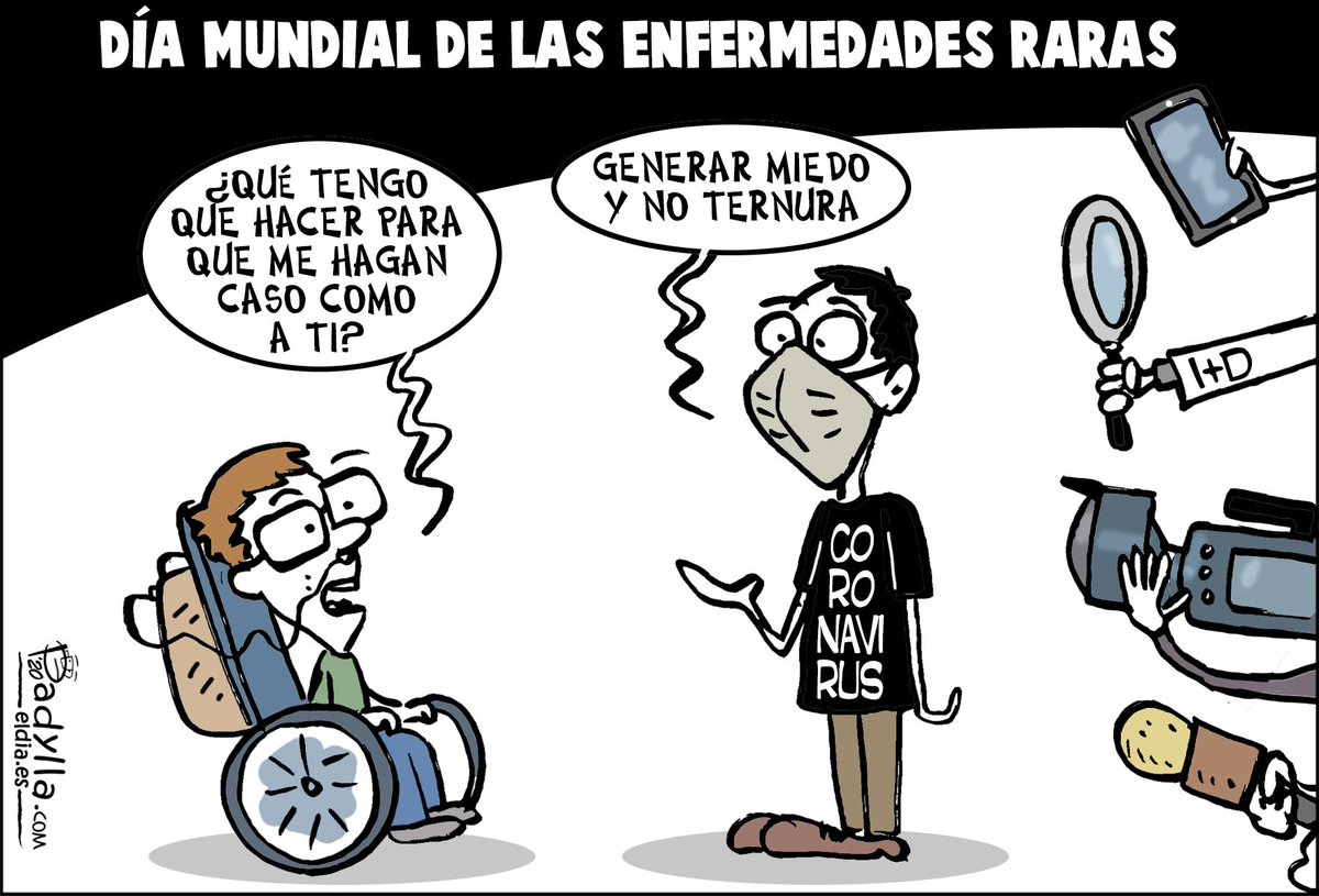 Padylla's tweet photo. Claro, como no contagia...
#DiaMundialEnfermedadesRaras 
Hoy en @eldia y @laprovincia_es https://t.co/mlQ564jFi2