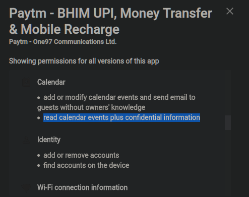 OMG!  @Paytm is literally "stealing" their customers' confidential information!Why does Paytm need to know how planned/unplanned/busy/vela their customers are?Why does  @Paytm want to email people without the phone owners knowledge?