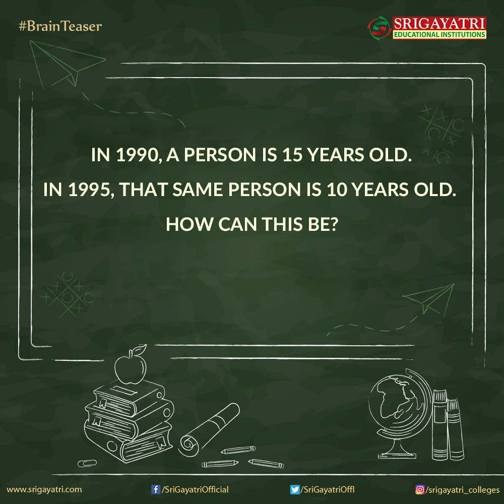 SriGayatriOffl's tweet photo. Do you know how this is possible? Comment below!!
#SriGayatri #BrainTeaser #SriGayatriColleges #Hyderabad #Guntur #Vizag #Amaravati #education #Intermediate #Telangana #AndhraPradesh #India #quiz #fun #question #answer #logic #comment #like https://t.co/YUrGisiVTG