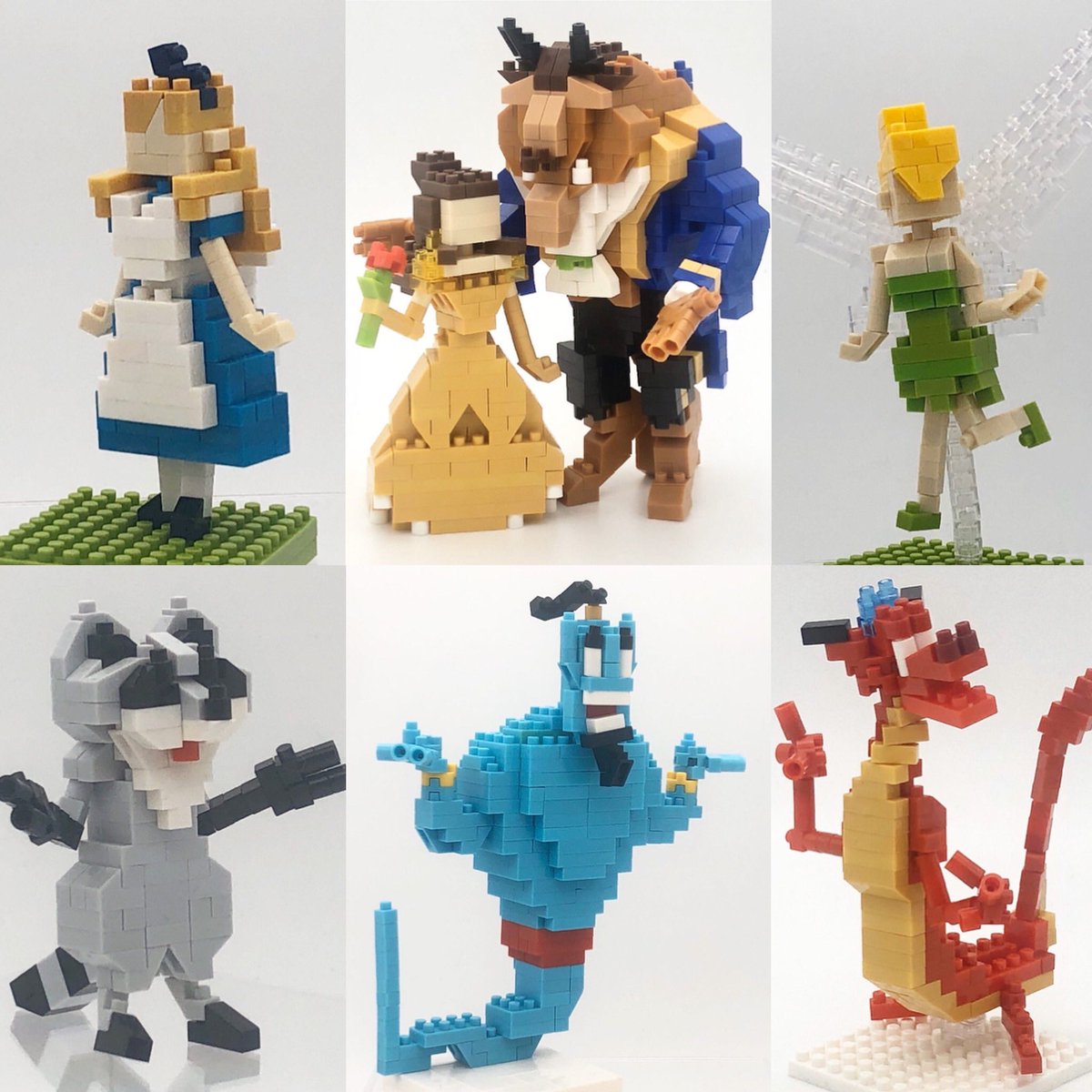Salt3244 今月インスタに投稿したナノブロック作品 ディズニープリンセス ディズニーヴィランズ キラメイジャー ソンナコトナイヨ ナノブロック