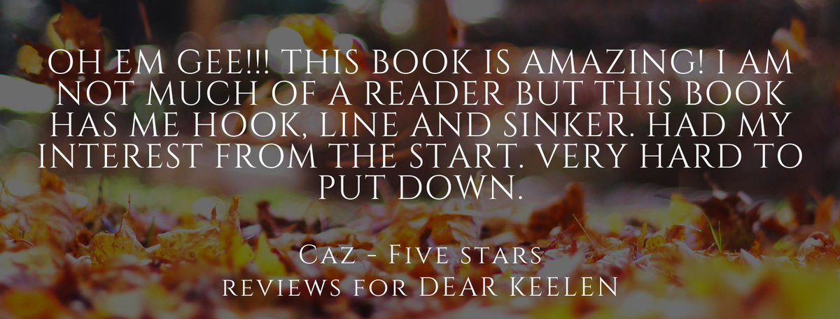 Its_Jess_Leigh's tweet photo. The five star reviews keep rolling in for #DearKeelen @pegasuspublish https://t.co/GdkgXAurE2