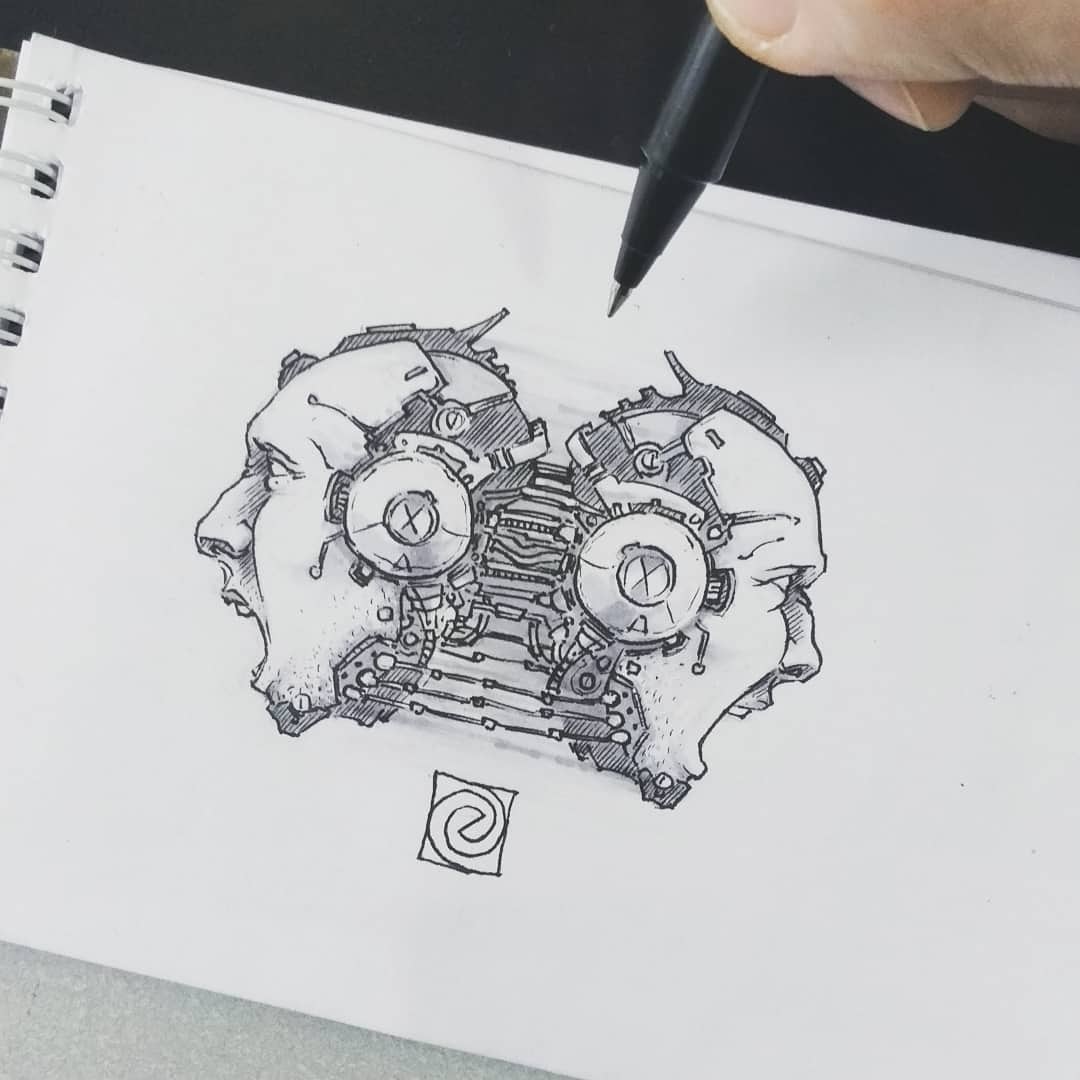 #twins #gemini #sketch #sketchbook #drawing #illustration #cyberpunk #scifi #digitalera #dieraru #rage #horoscope