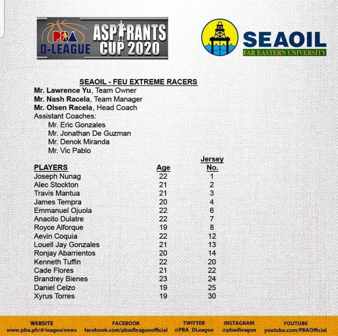SEAOIL-FEU plays Family Mart on March 5 at the Ynares Sports Arena in Pasig at 5pm.