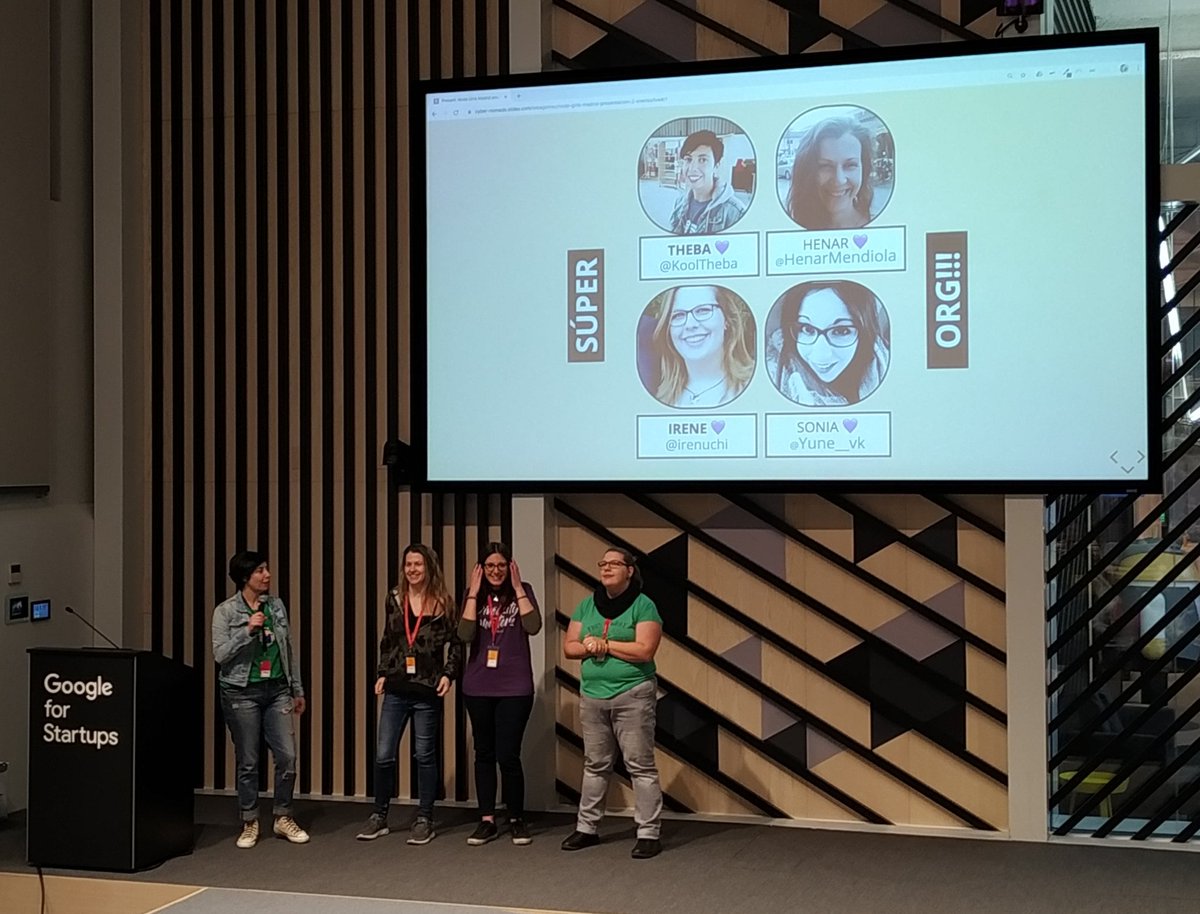 #NodeGirlsMadrid day empieza 🚀👩🏼‍💻
<a href="/KoolTheba/">Theba Gomez 🌳🐳</a> <a href="/irenuchi/">Irene P. Encinar</a> <a href="/HenarMendiola/">Moriremos jóvenes</a> <a href="/Yune__vk/">Sonia Ruiz</a> organizadoras incansables 🤗