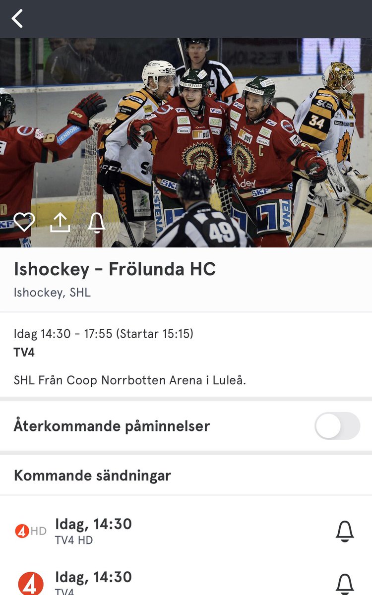 doktron's tweet photo. Är det nytt det här att bara skriva ut bortalaget när TV4 visar SHL? https://t.co/fWuh907BEb