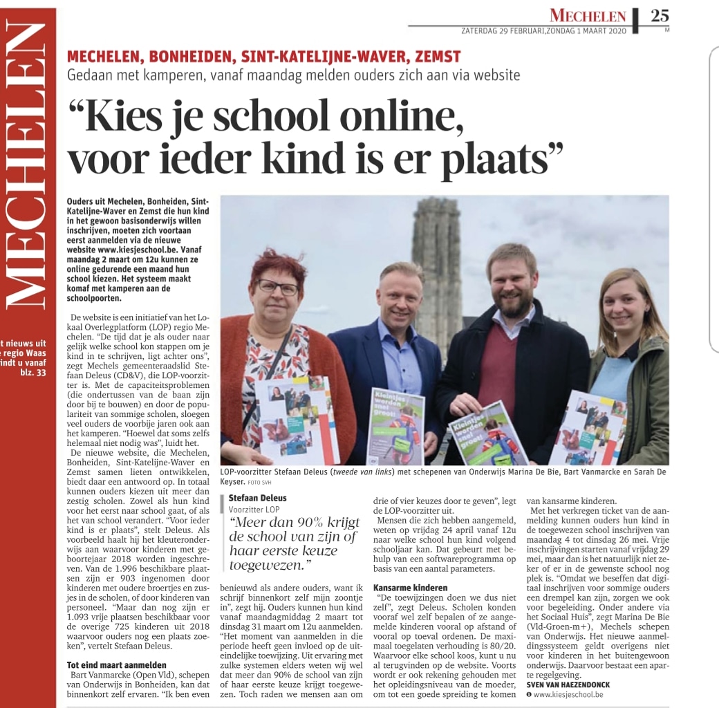 Gedaan met schoolkamperen in Bonheiden. Trots als schepen van onderwijs én jonge vader.