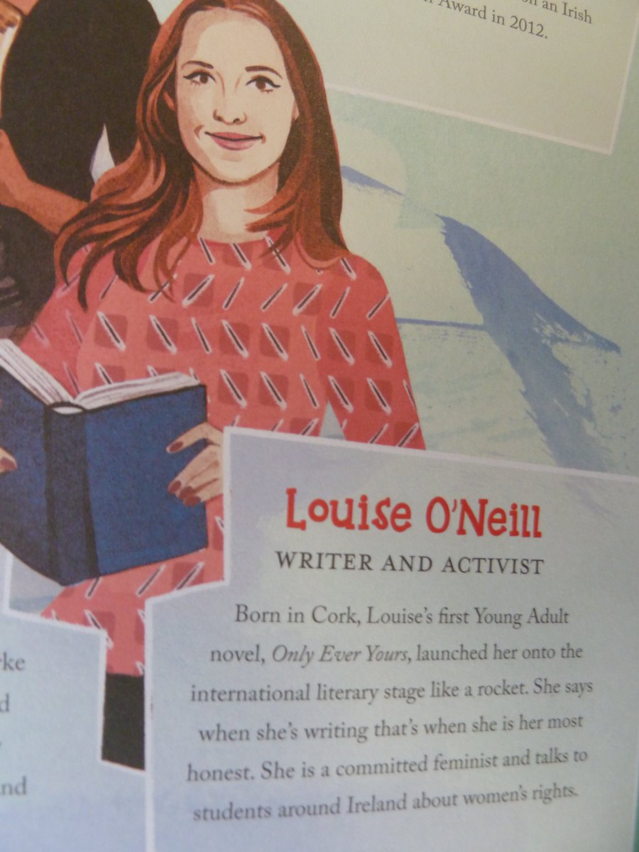 Louise O'Neill  @oneilllo. Writer & activist. Born 1985 & grew up in Clonakilty, Co Cork. 1st Young Adult novel 'Only Ever Yours' "launched her into international lit stage like a rocket"! Won 2014  @AnPostIBAS Newcomer of the Year! Talks to students about women's rights! 