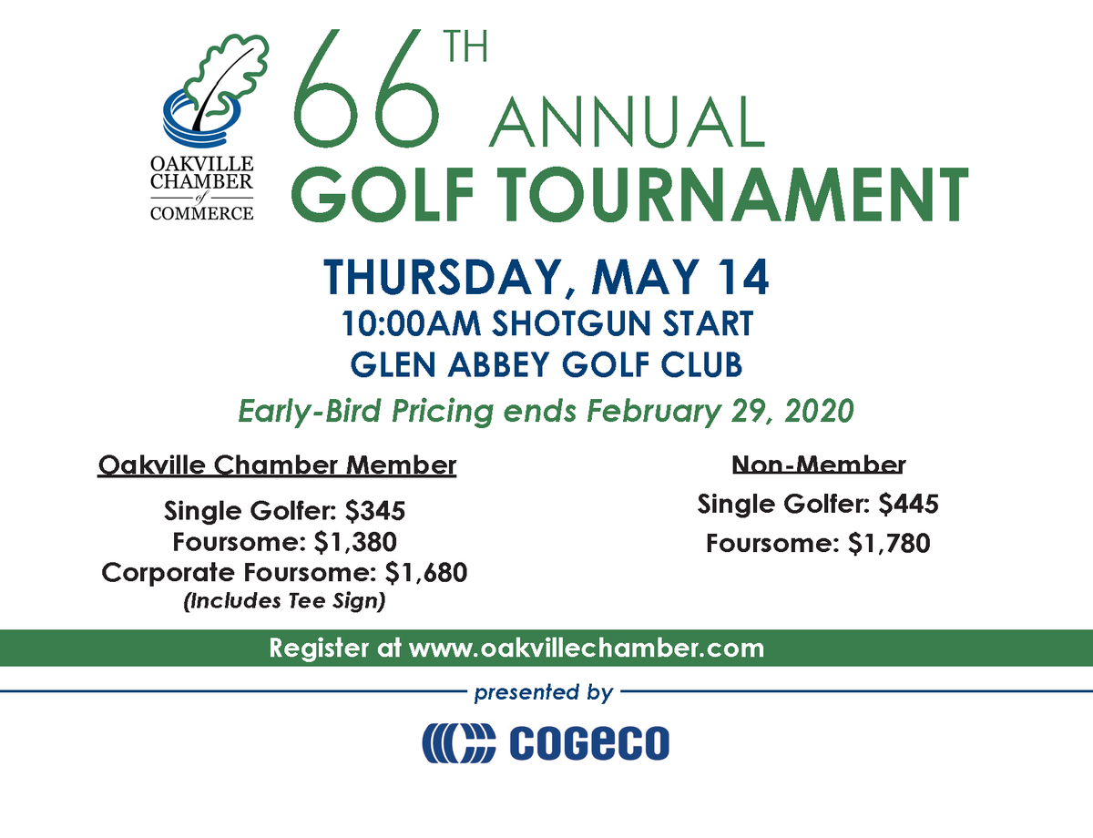 OakvilleChamber's tweet photo. Early-bird pricing for the 66th Annual Golf Tournament ends today!
Book your spot here: https://t.co/udlHZt6BJV
#OCCgolf ⛳️ https://t.co/CfvC1IjHLm