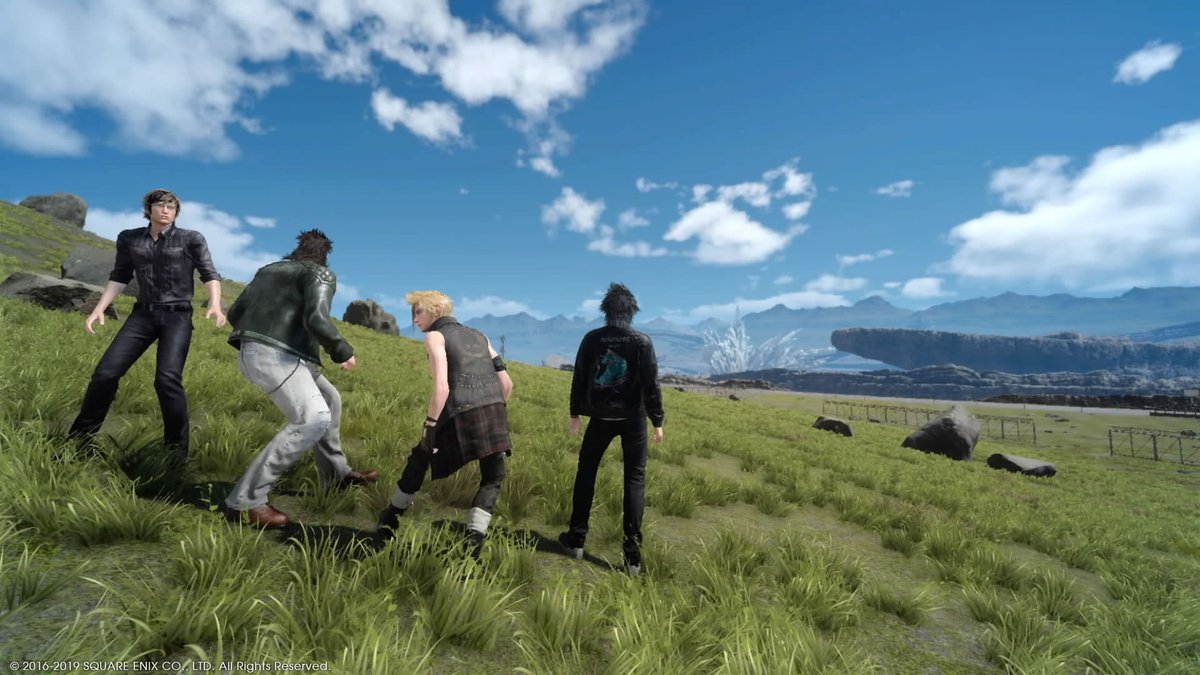 15分休憩で宣伝ww FF15は野原で空を見上げ、流れる雲を見てるだけで癒されるFFですっ！ぜひ見て体験して下さいー🙌 ルシスいいとこ1度はおいで☺️ #全FF大投票 #全FF #FF15 #FFXV #FFXVSnapshot