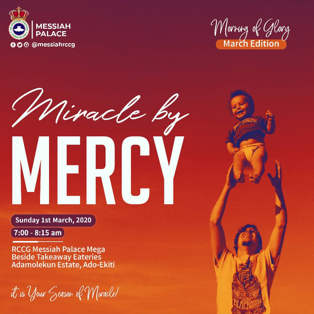 MessiahRccg's tweet photo. Join us tomorrow @MessiahRccg for the first Encounter Service of the month of March. 

You'll be glad you did. 😉

#marathonmessiahspraise 
#RCCGEkiti https://t.co/JKAeZZ1rCi