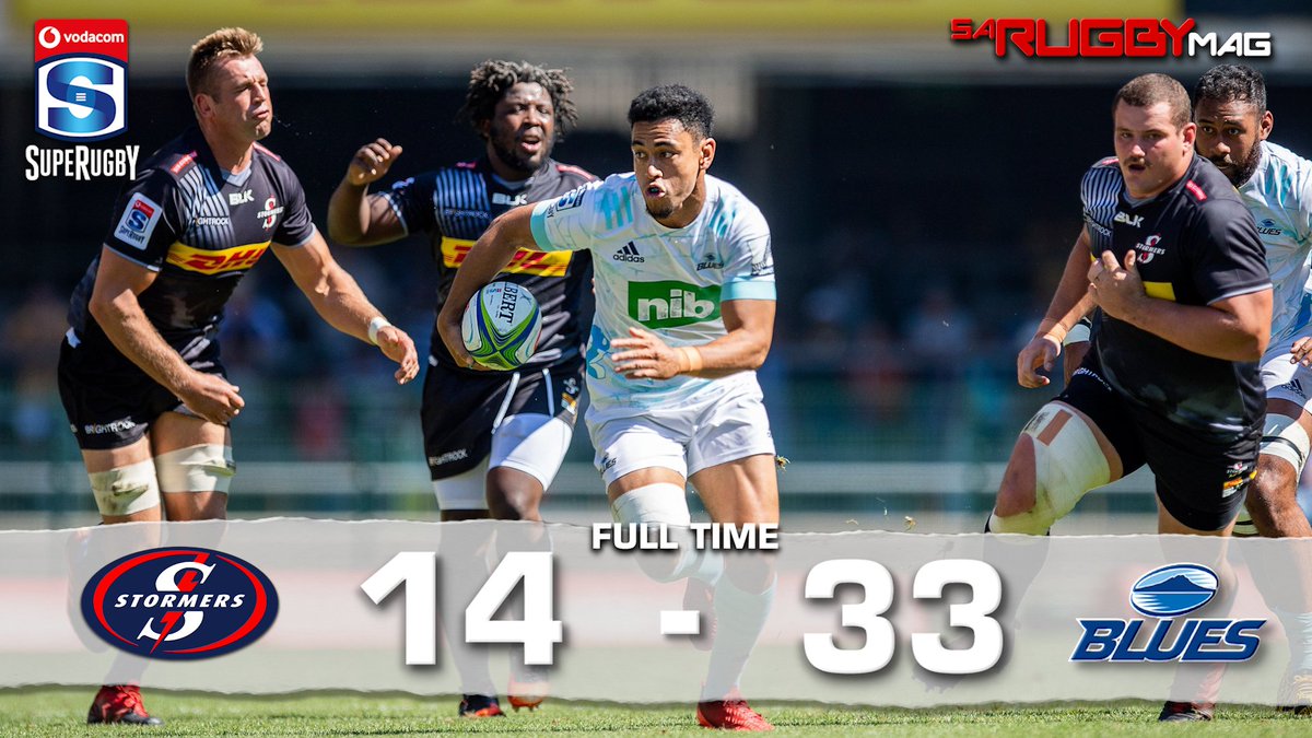 SARugbymag's tweet photo. FULL TIME | @BluesRugbyTeam ended @THESTORMERS' unbeaten run with a 33-14 victory at Newlands.  

🔗 https://t.co/dM2StxezEl

#STOvBLU https://t.co/sQgLmBd9GO