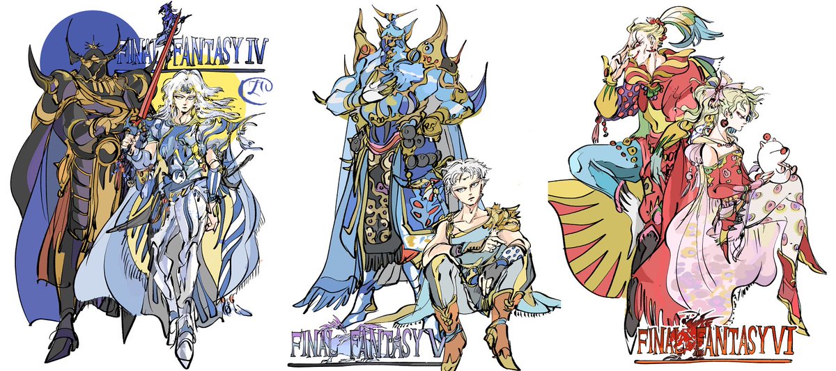 前に描いたやつだけど。FFも大好きなんだぜ…TLが楽しい? 