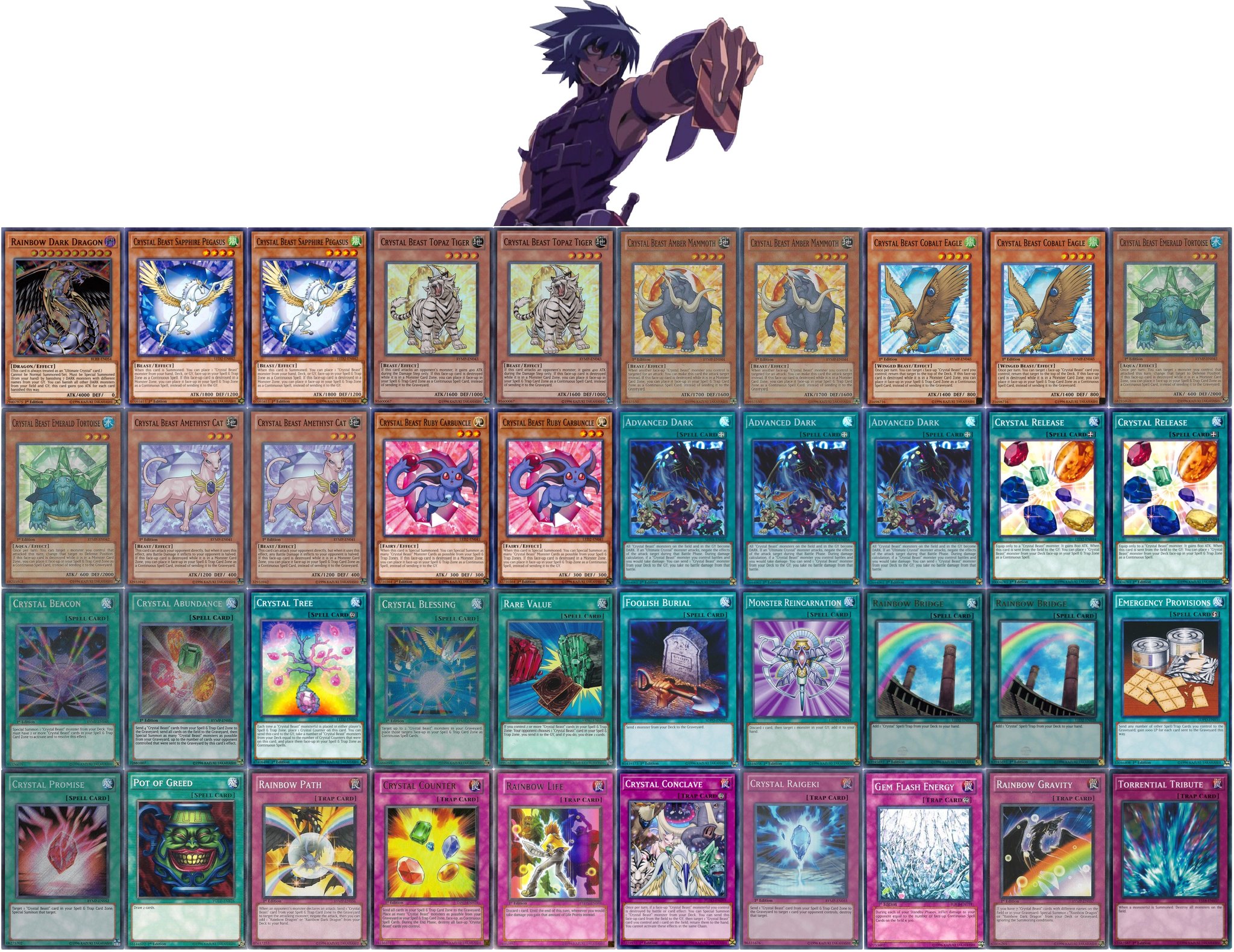 Yu-Gi-Oh! Crystal Beasts and Rainbow Dragon! Jesse Anderson. GX.