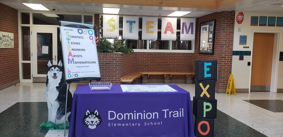 DteSreading's tweet photo. #SciExpo6 @DominionTrailES such an exciting day ahead, all things STEAM!! https://t.co/fBqXZNB4bY