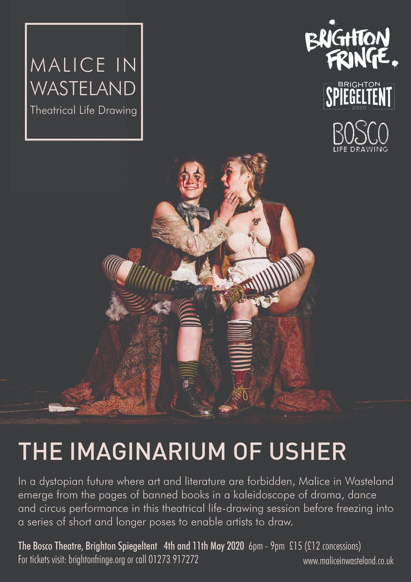 CyborgLifeDraw's tweet image. Multi-disciplinary life drawing event showcasing Malice in Wasteland's unique dystopian vision of a future where authorities have forbidden literature and art, with characters emerging from the pages of the banned books in a kaleidoscopic explosion of drama, dance &amp;amp; circus!