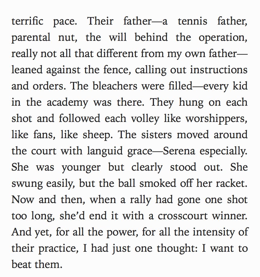 The Williams sisters no doubt caught the attention of Sharapova, who once watched them practice at the academy through a hole in a wooden shed. Sharapova's focus was geared towards the younger Williams sister and in this moment, a desire to beat them was born.