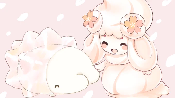 桜なユキハミとマホイップ 