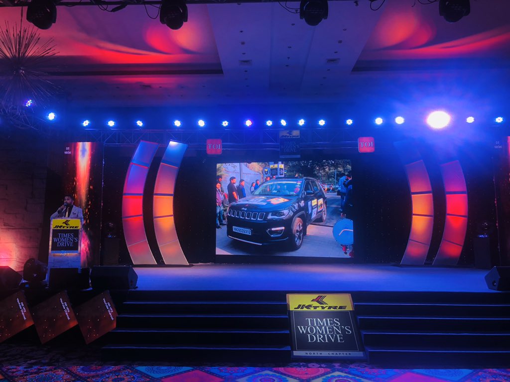 JKTyreRacing's tweet photo. All dust and speed is replaced with sumptuous and glamorous party setting! 
Here we are for the Award Night.

@JKTyreCorporate  
#livedriven #shesgotthedrive #timeswomensdrive #driveforchange #awardsceremony #awardsnight #womenempowerment #womenpower #jktyre https://t.co/ddfzHoQaVG