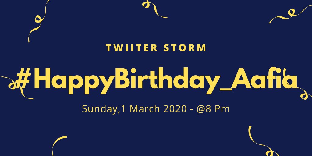HiMariam's tweet photo. Get Ready Guys 🥳
Dr Aafia Siddiqui
Birthday trend on March 1st from 8 PM 🤩
Requesting everyone to participate🙏
#TeamAafia #Group01
@Sulemanakbar99
@Muhamma72144737
@hooriya_ahmed
@Amjidwazirkhan
@jamiatpage
@ullahrahime
@saifrahman55
@SaleemAkhtari11
@AsifShah115 https://t.co/yDCEUaUTBy