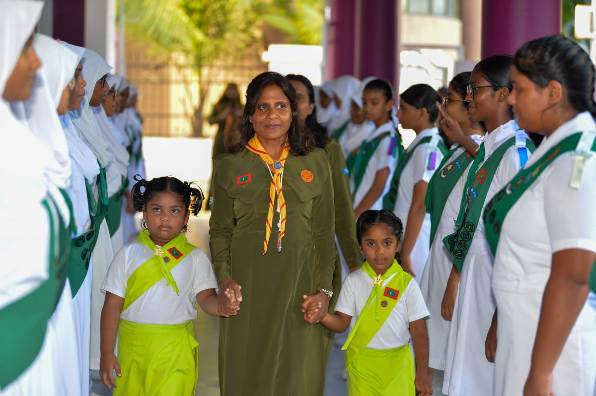 presidencymv's tweet photo. First Lady participates in the Annual General Meeting of Girl Guide Association https://t.co/HhbjKEPKIn
