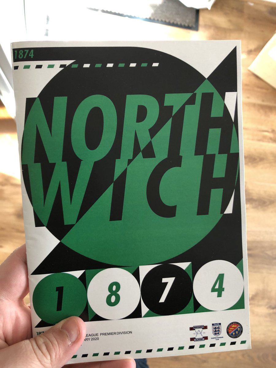 garylangley's tweet photo. Shame this games off today as @1874Northwich have gone for a funky and different look for their superb programme this week 👏🏻 https://t.co/Ly9KeK1Q6R