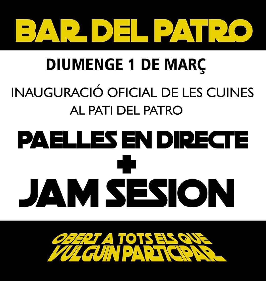 Paellita músical al pati. No t'ho pots perdre.