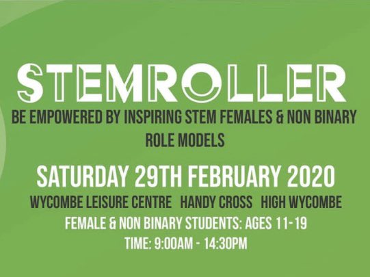 PatronBaseUK's tweet photo. We are thrilled that Katie one of our team is at the @STEM_roller event today. Networking with young people talking about her career in graphic design and technical project support. #stemroller https://t.co/g24coMEeHY